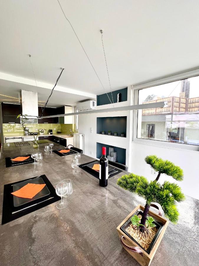 Citycenter Penthouse Mini Private Pool With Hydromassage And Great Town View Ateny Zewnętrze zdjęcie