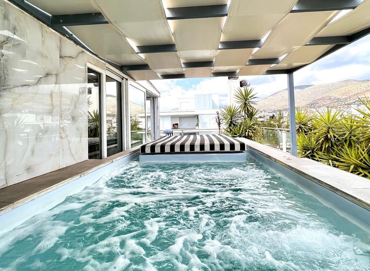 Citycenter Penthouse Mini Private Pool With Hydromassage And Great Town View Ateny Zewnętrze zdjęcie